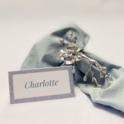 Bordkort - Slvglitter - 10 stk.