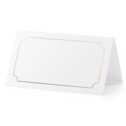 Bordkort med guldramme - 10 stk.