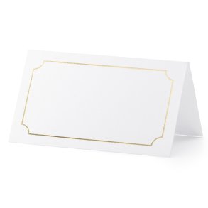 Bordkort med guldramme - 10 stk.