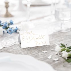 Bordkort med guldgrene - 10 stk.