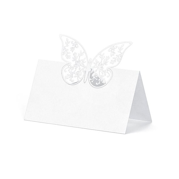 Bordkort med sommerfugl - 10 stk.