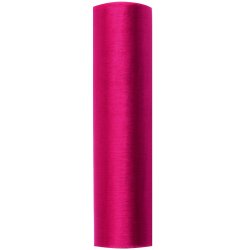 Bordlber - Mrk Rosa organza 16 cm x 9 meter