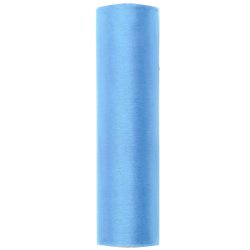 Bordlber -  Lysebl organza 16 cm x 9 meter