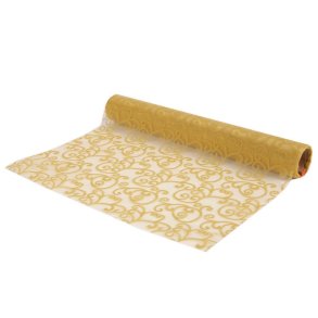 Bordlber - Filigran - Guld - Organza 36 cm x 5 meter
