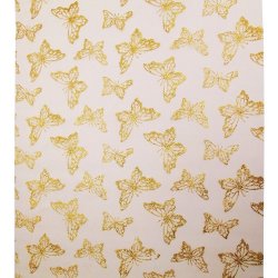 Bordlber - Sommerfugle - GULD - 30 cm x 5 meter