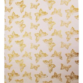 Bordlber - Sommerfugle - GULD - 30 cm x 5 meter