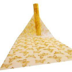 Bordlber - Sommerfugle - GULD - 30 cm x 5 meter