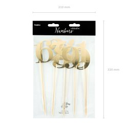 Bordnummer - Guld p pind