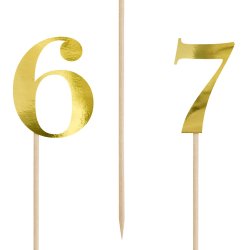 Bordnummer - Guld p pind