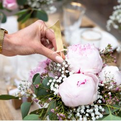 Bordnummer - Guld p pind