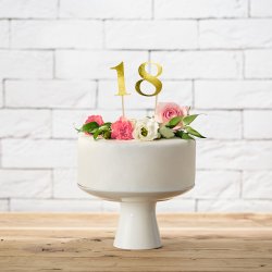 Bordnummer - Guld p pind