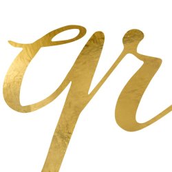 Banner - BRIDE OG GROOM - Stolepynt - Guld