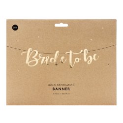 Banner - BRIDE TO BE - Guld