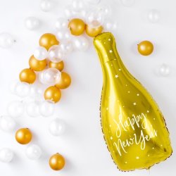 Folieballon - Champagneflaske - GULD - 82 cm