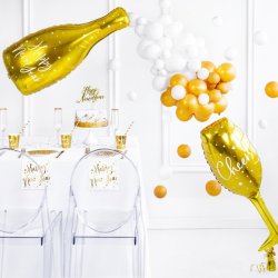 Folieballon - Champagneflaske - GULD - 82 cm
