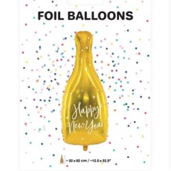 Folieballon - Champagneflaske - GULD - 82 cm