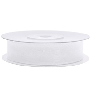 Chiffon bnd - Hvid - 12 mm