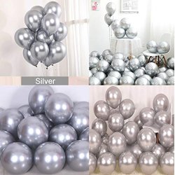 Chrome Ballon - Slv - 10 stk.