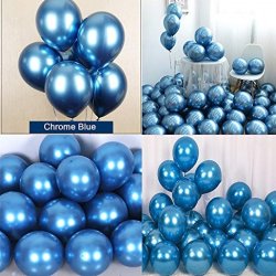 Chrome Ballon - Bl - 10 stk.