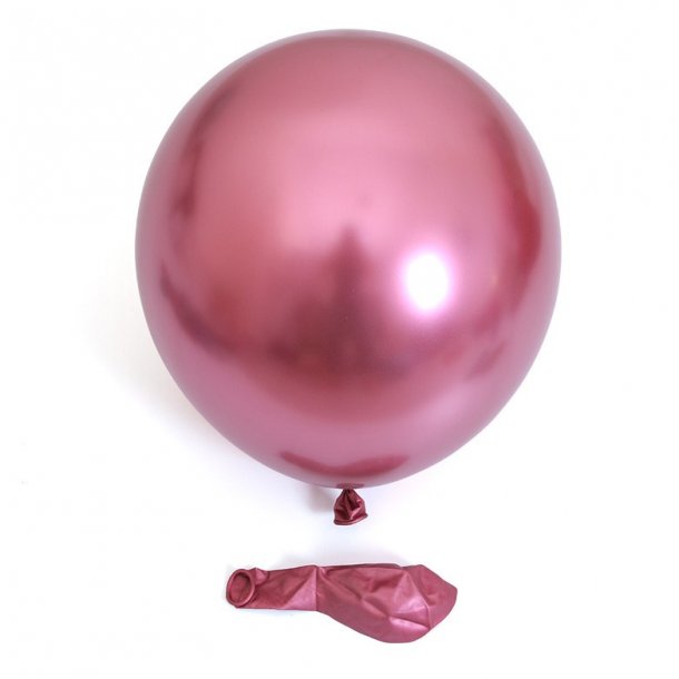 Chrome Ballon - Pink - 10 stk.