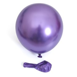 Chrome Ballon - Lilla - 10 stk.