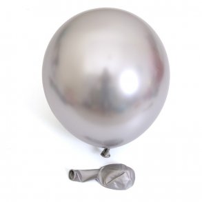 Chrome Ballon - Slv - 10 stk.