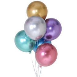 Chrome Ballon - Guld - 10 stk.
