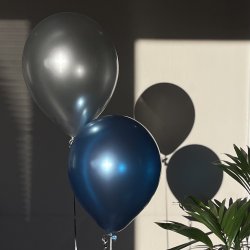 Chrome Ballon - Bl - 10 stk.