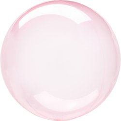 Clearz krystal ballon - Mrk Pink - 45 cm
