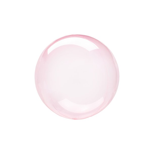 Clearz krystal ballon - Mrk Pink - 45 cm