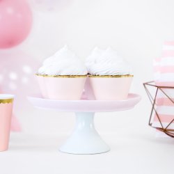 Cupcake Wrappers - Lyserd /guld - 6 stk.