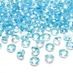 Diamant confetti - Turkis bl - 1,2 cm - 100 stk.