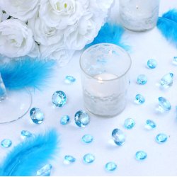 Diamant confetti - Turkis bl - 1,2 cm - 100 stk.