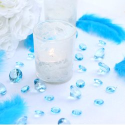 Diamant confetti - Turkis bl - 1,2 cm - 100 stk.