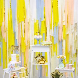 Crepebnd - Lysebl - 4 stk.