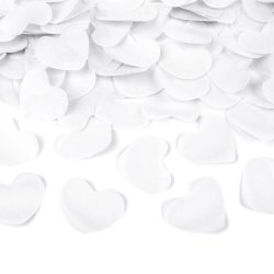 Konfettirr - Hvide hjerter