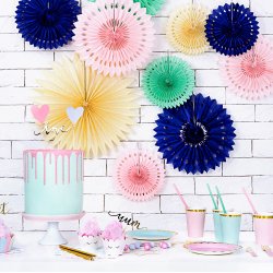 Tallerken - Lyserd med guldkant - 18 cm