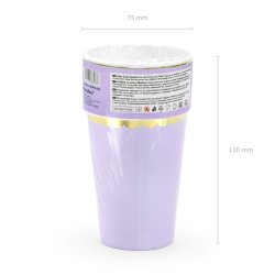 Krus - Lilla med guldkant