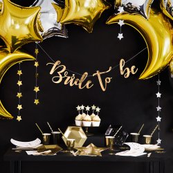 Tallerken - Sort med guldkant - 23 cm