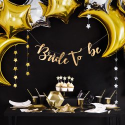 Tallerken - Sort med guldstjerner - 20 cm