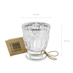 Fyrfadsstage - Antik Slv - 8 cm, 4 stk.