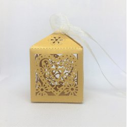 Favourbox med sljfe - Gul shimmer - 5 stk.