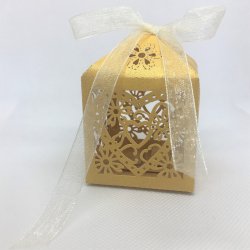 Favourbox med sljfe - Gul shimmer - 5 stk.