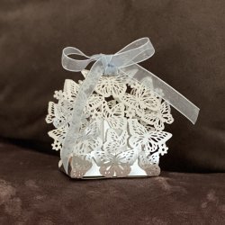 Favourbox med sommerfugle - Slv - 5 stk.