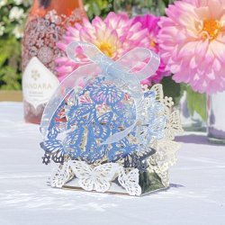 Favourbox med sommerfugle - Slv - 5 stk.