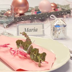 Favourbox med brudepar - Slv - 5 stk.