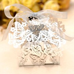 Favourbox med sommerfugle - Slv - 5 stk.