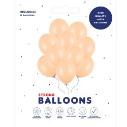 Ballon - Lys fersken - 10 stk.