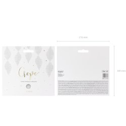 Crepebnd med frynser - Hvid 