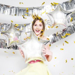 Glitter Guirlande - Slv - 4 meter